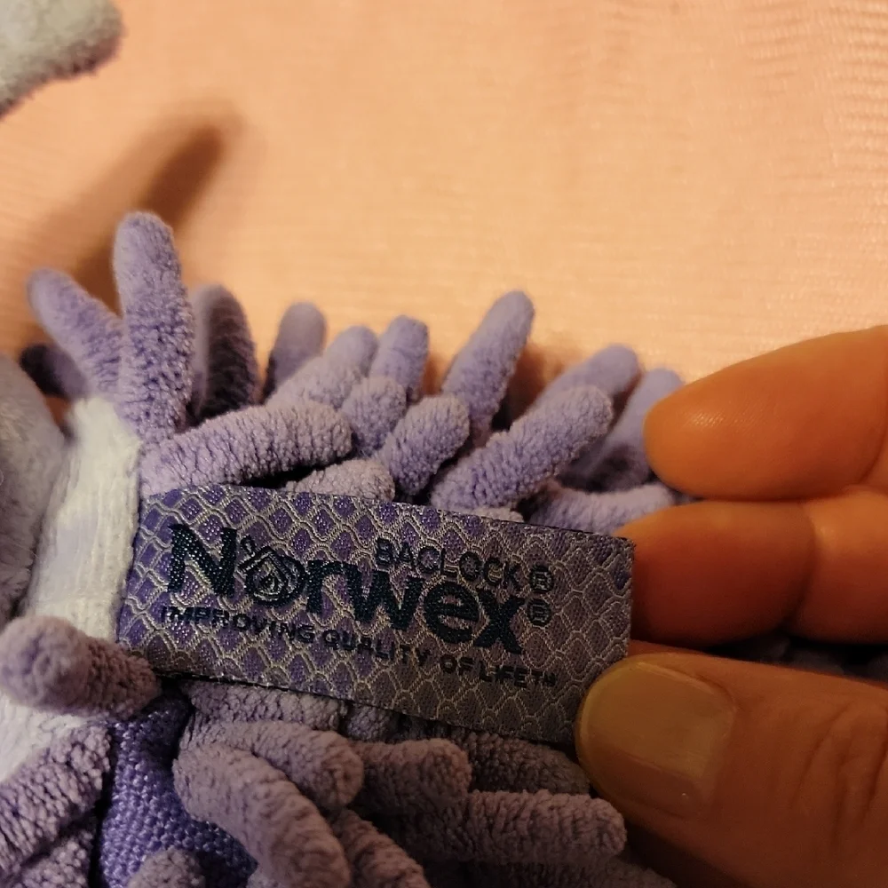 Norwex Plush Chenille Stick Toys in Lime Green & Teal